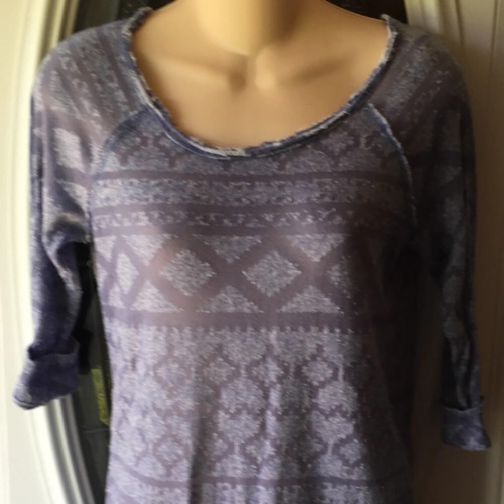 Eyelash Couture Lavender Burnout Top XS